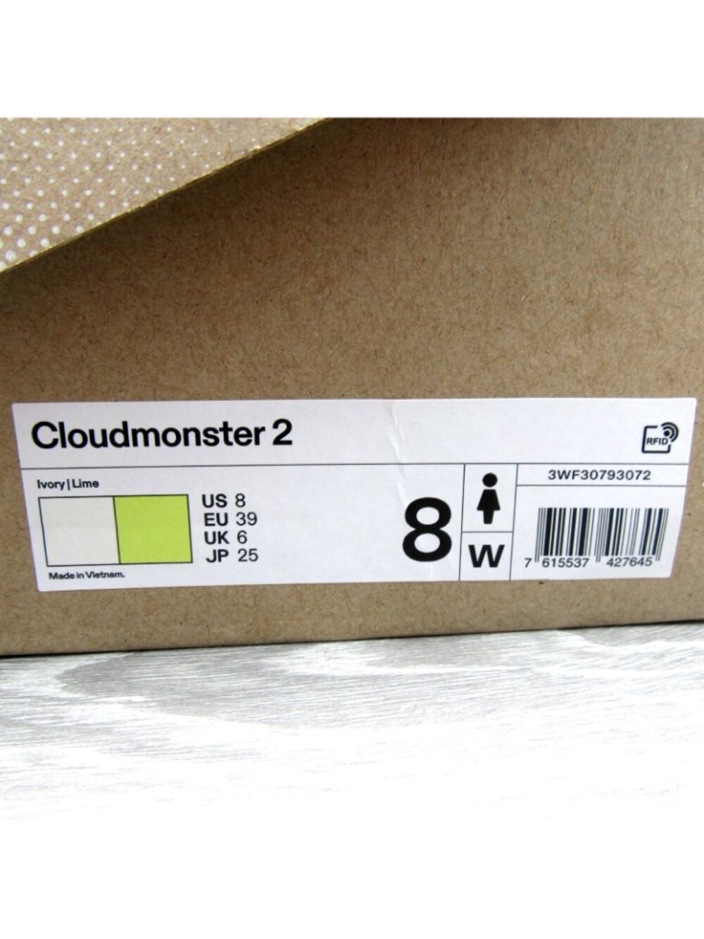 ON Cloudmonster 2 Running Shoes Womens Size 8 Ivory Lime NEW - Picture 15 of 15